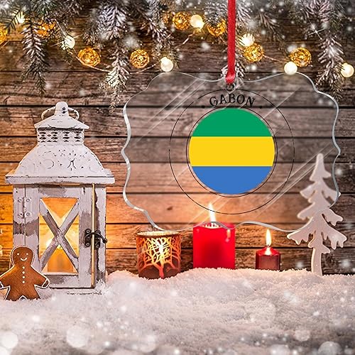 Vista 200 de Guatemala - Adornos acrílicos de Navidad, regalo de recuerdo de ciudad patriótica, adorno para árbol de Navidad, bandera nacional de Guatemala