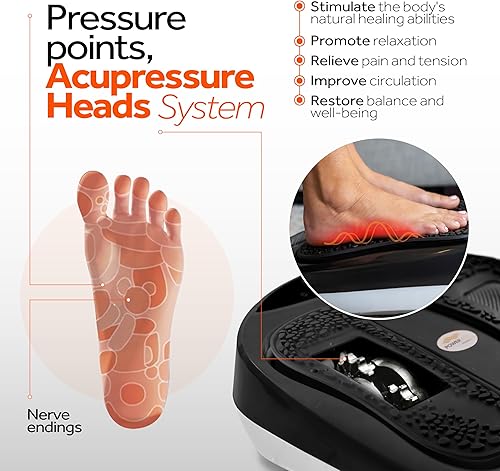 Miniatura 7 de Power Legs - Masajeador eléctrico de pies con control remoto, velocidad ajustable, vibración, masajeador de pantorrillas, masajeador de pies para