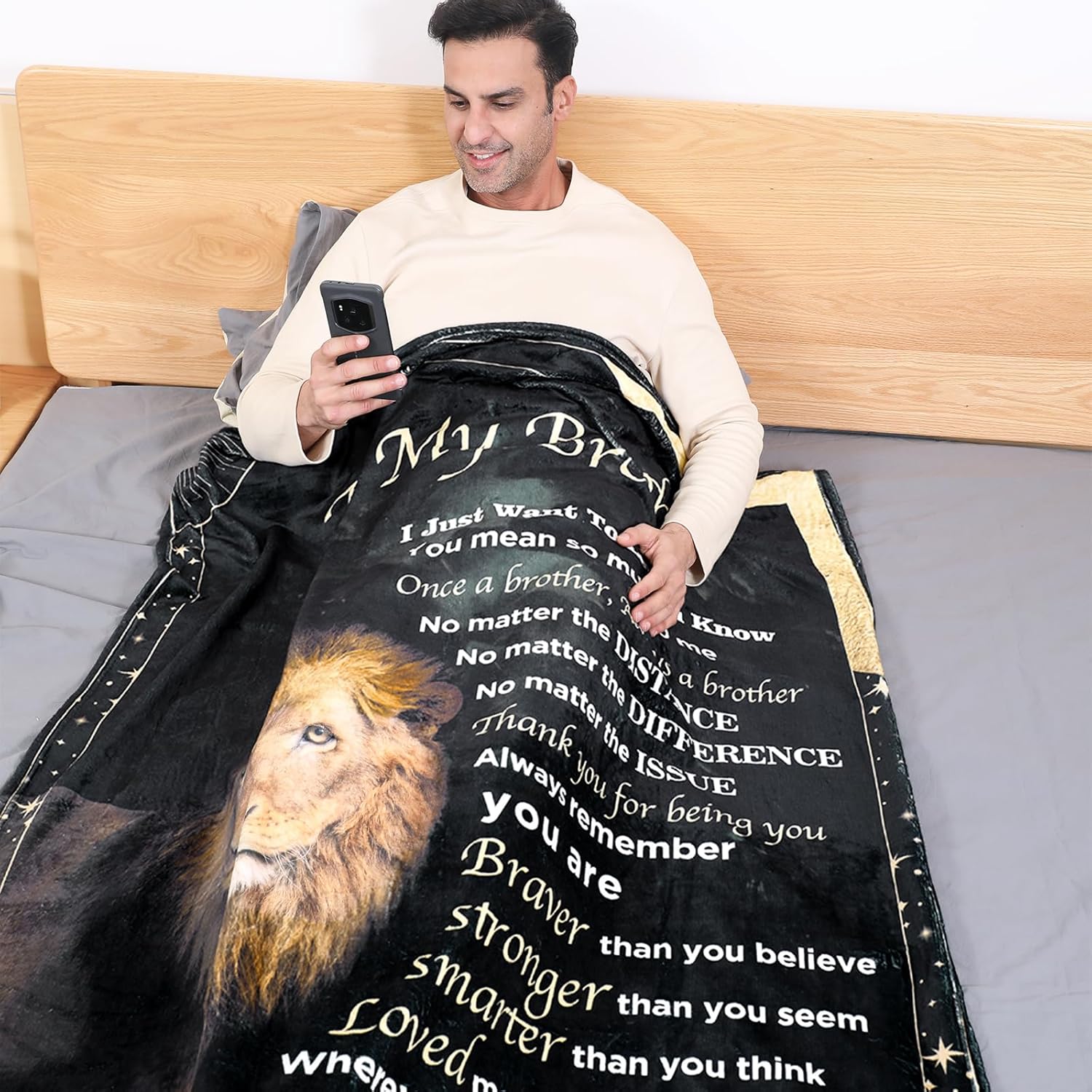 Best Brother Gifts from Sister for Birthday, Big Brother Birthday Gifts for Brother Adult from Sister,Birthday Gifts for Brothers from Sisters, 60"x50" Blanket - Image 3