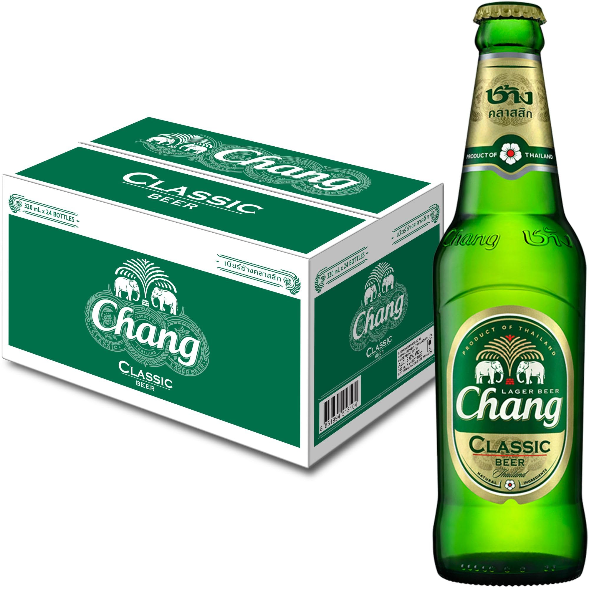 Amazon.co.jp: チャーン(Chang) ビール クラシック 瓶 [ タイ 320ml×24