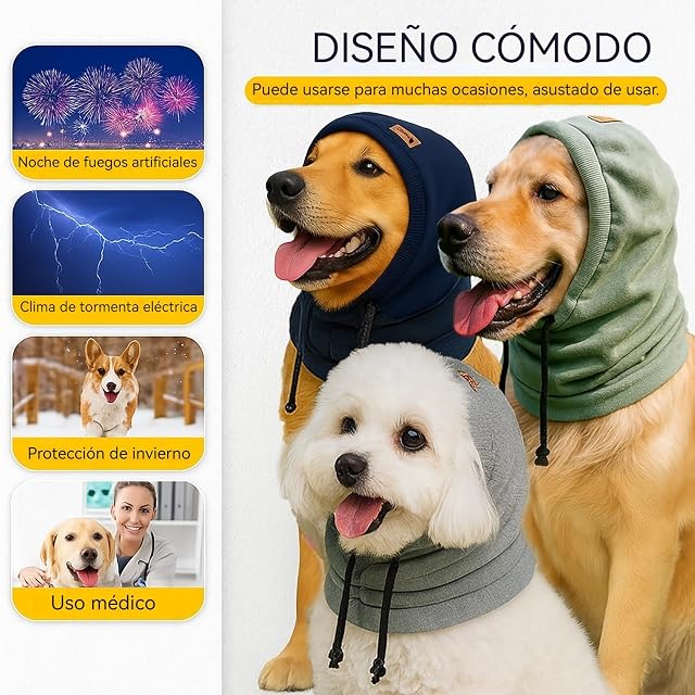 Foto 5 de 8 de Colenumone Polaina con Cuello de Perro: Protectores de oídos y Calentadores de Cuello Suaves y Ajustados…