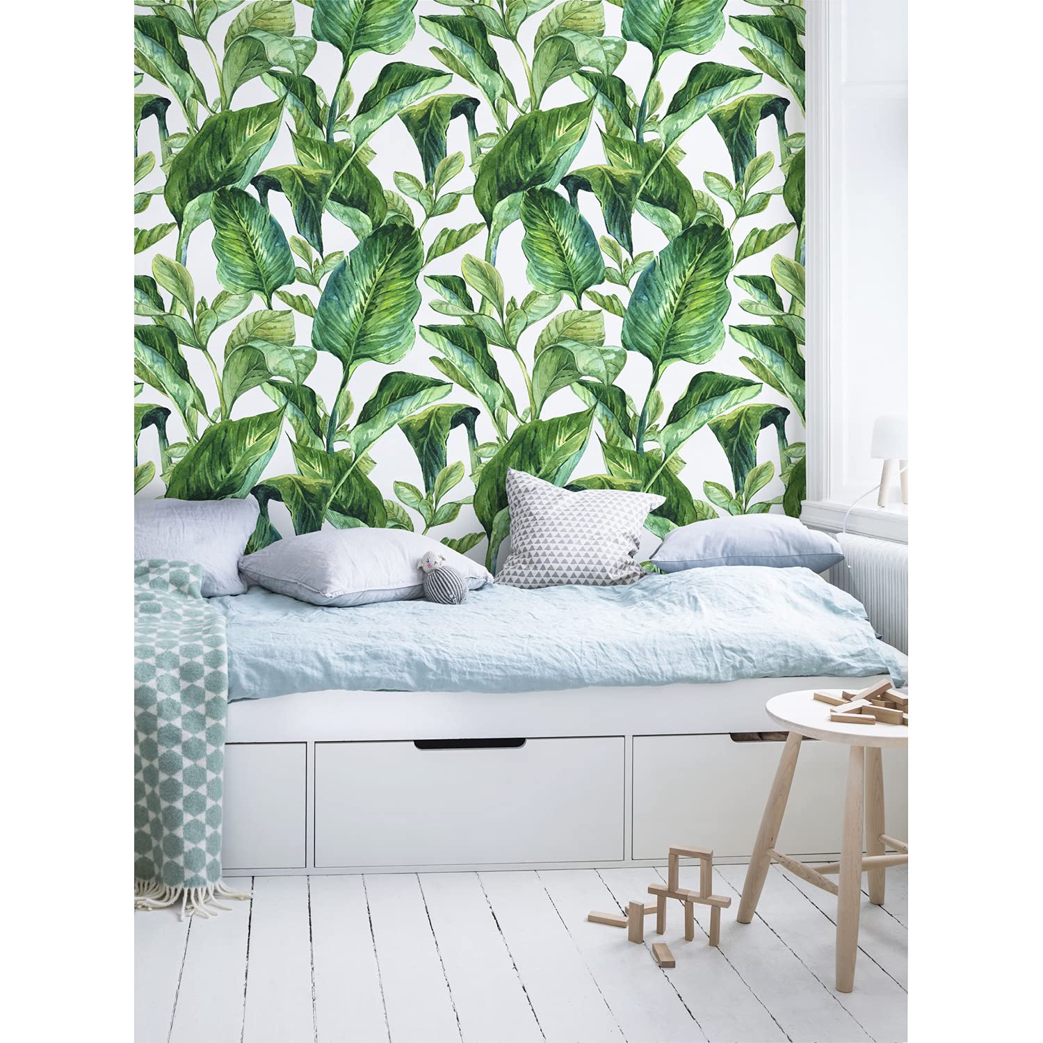 Papier peint auto-adhésif 104x70 cm mural motif banane tropical