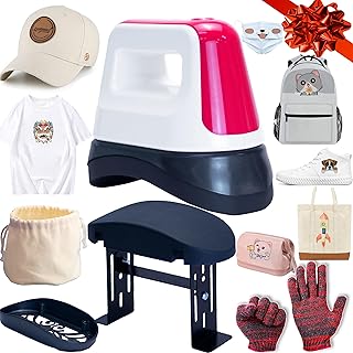 Mini Heat Press,Hat Heat Press,Mini Press,Hat Press,Hat Press Heat Machine for Caps,Heat Press Machine for t Shirts,Curved Hat Press Portable Heating Transfer with Insulated Base Plate(Red)