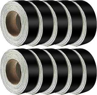 Dianelhall Joist Tape for Decking 50 Feet Deck Flashing Tape Joist Protection Tape Butyl Joist Tape for Joists and Beams, Preservative Waterproof Deck Joist Tape, Black(10 Rolls, 1-5/8 Inch Width)