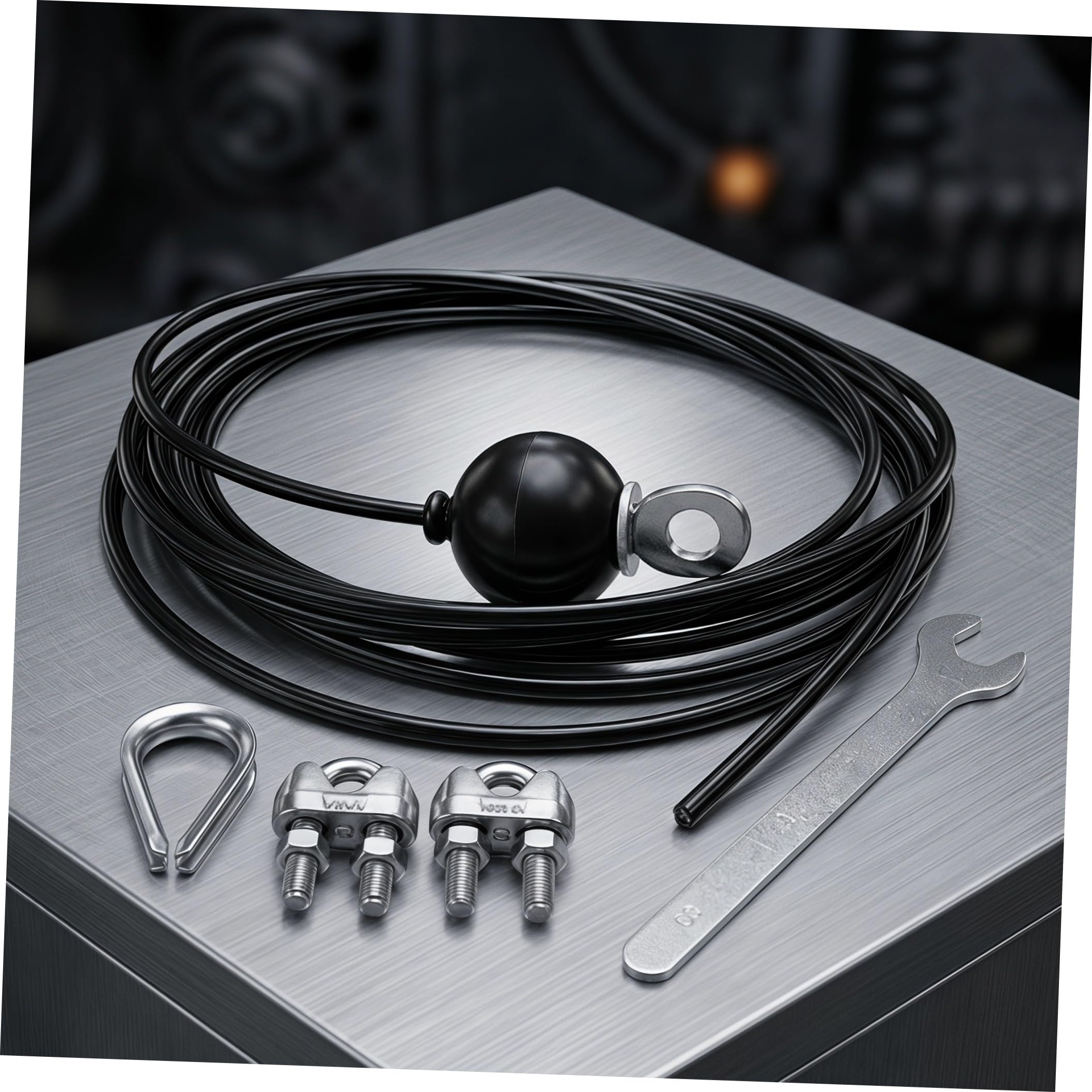 EXCEART 2 Juegos Cable de Poleas de Gimnasio Ajustable, 196 Pulgadas