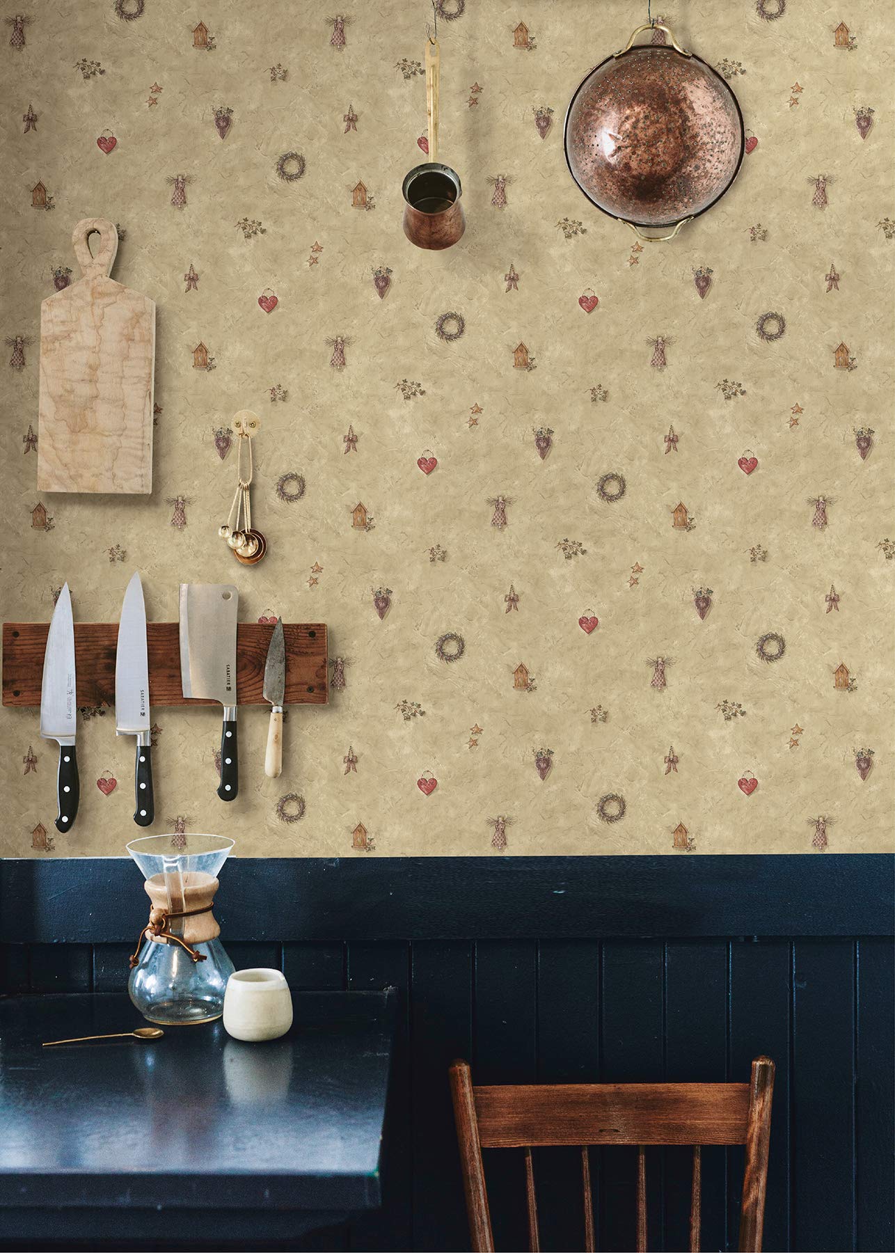BHF CTR21713 Apple Creek Country Toss Wallpaper - Beige - Image 3