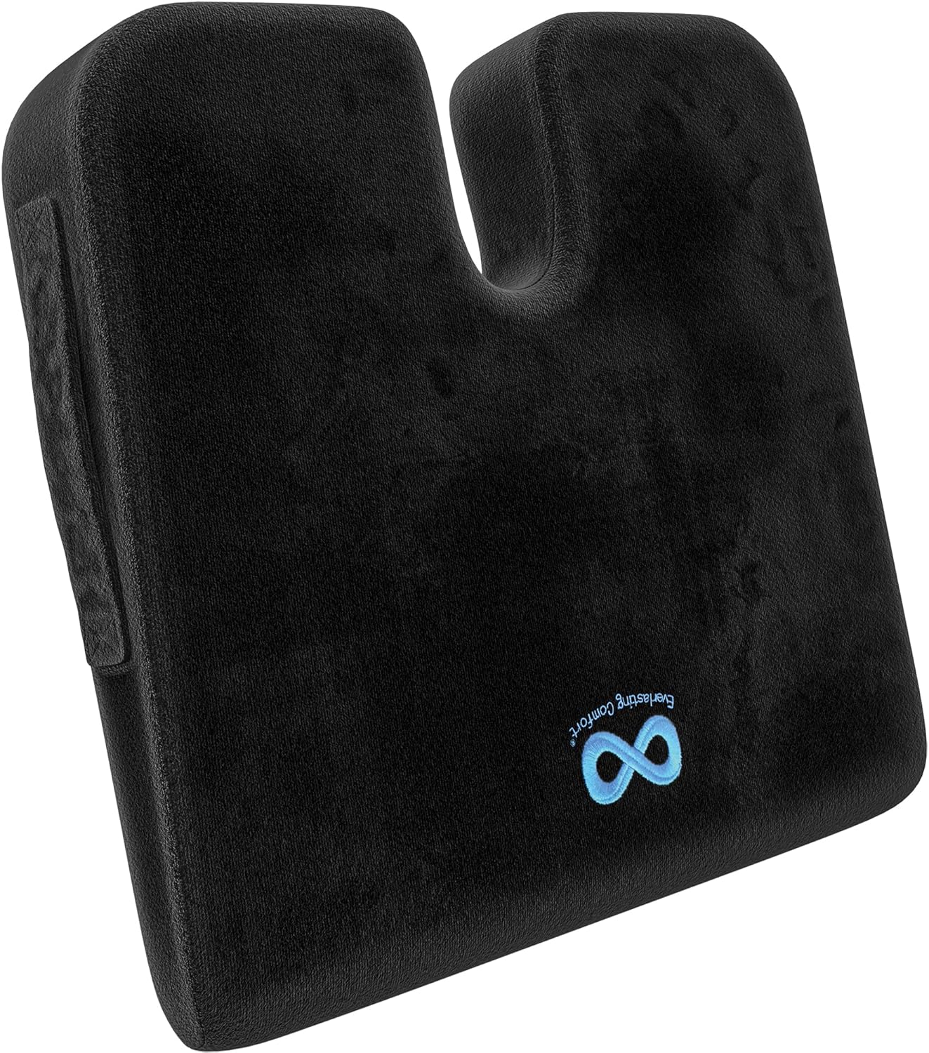 Everlasting Comfort Doctor Recommended Memory Foam Wedge Seat Cushion for Office Chairs - Tailbone Pain Relief Cushion, Sciatica & Back Support, Car & Office Chair Cushion