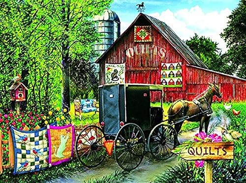 Miniatura 3 de SUNSOUT INC - Venta de edredón Amish - Rompecabezas de 1000 piezas por artista Tom Wood - Tamaño acabado 20" x 27" - MPN # 28822