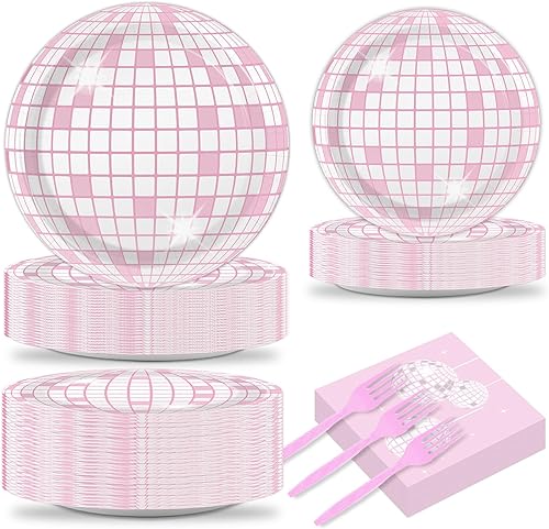 Miniatura 10 de 200 piezas de platos para fiesta de los 90, servilletas, juego de vajilla de CD mix de los 90 para decoración de fiesta temática retro de los 90,