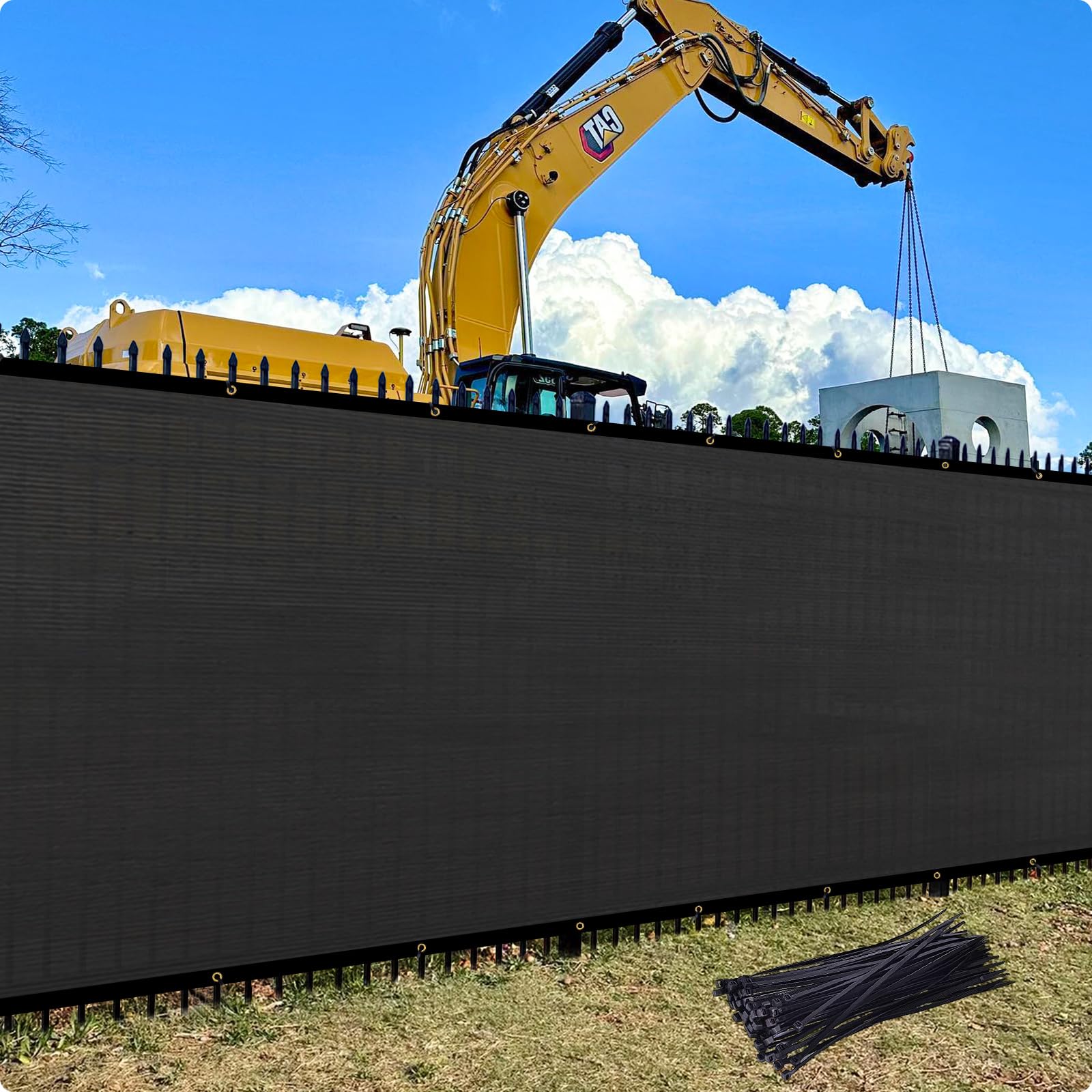 Amazon.com: UPGRADE Privacy Fence Screen 4'x25' Black Commercial 90% ...