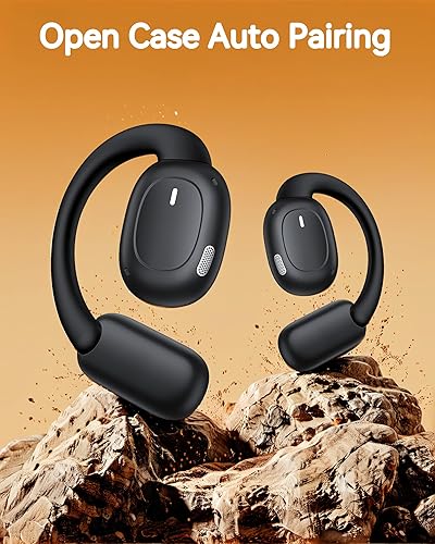 Miniatura 4 de Auriculares inalámbricos Bluetooth 5.4 de oreja abierta, 80 horas de reproducción con pantalla digital, auriculares deportivos ligeros y cómodos con