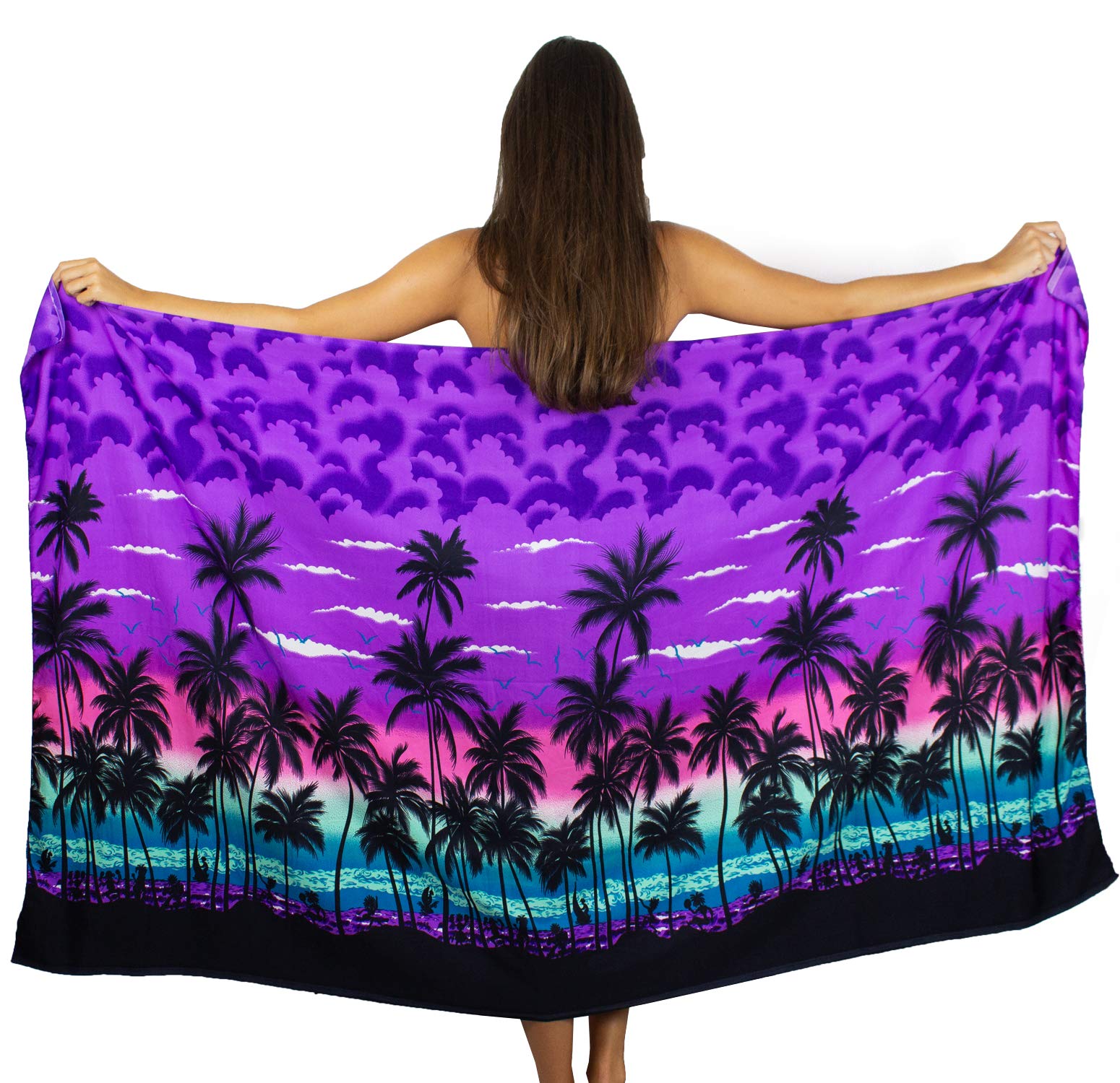 V.H.O. Funky Hawaiian Sarong Long, Beach, Purple