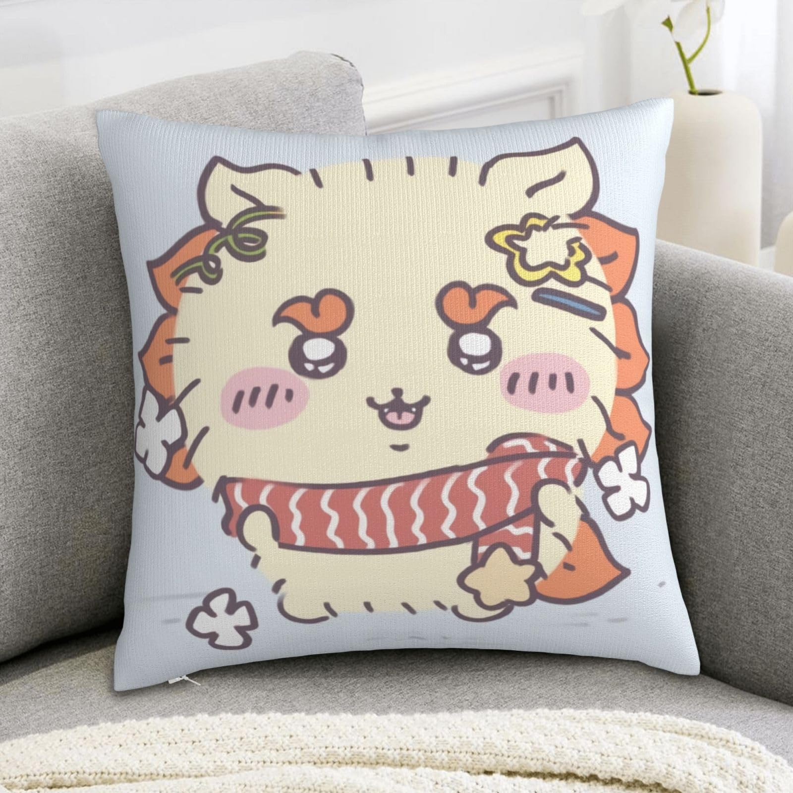 Amazon.co.jp: クッションカバー ちいかわ シーサー 座布団カバー 肌に