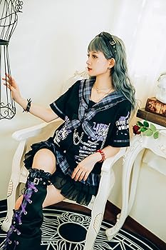 MAD PUNKS マッドパンク　シャツ　半袖　チェック　レディース　レーヨン MAD PUNKS マッドパンクシャツ半袖チェックレディースレーヨン