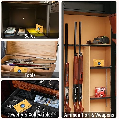 Miniatura 3 de Paquete de 7 desecantes reutilizables de 3.88 oz para almacenamiento, paquetes desecantes de gel de sílice recargables que cambian de color,