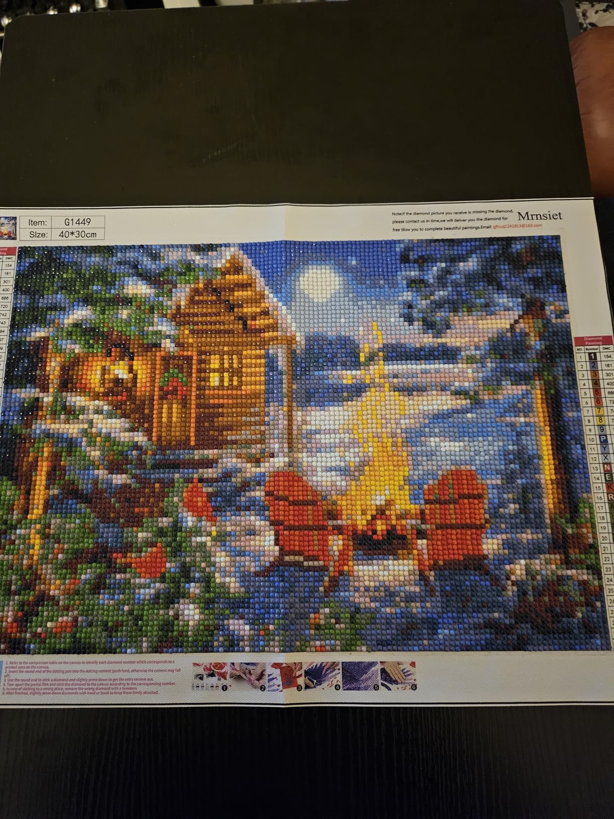 Christmas Night Diamond Painting Kits，5D DIY Diamond Art Kits Full ...