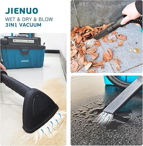 Miniatura 3 de JIENUO Aspiradora inalámbrica compatible con batería Makita de 18 V filtro HEPA sin escobillas de 25 galones aspiradora portátil para el hogar