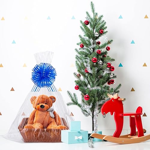 Miniatura 8 de 20 lazos grandes para envolver regalos lazo de organza de 6 pulgadas con cinta para envolver cajas de regalo cestas y bolsas decorar Navidad bodas y