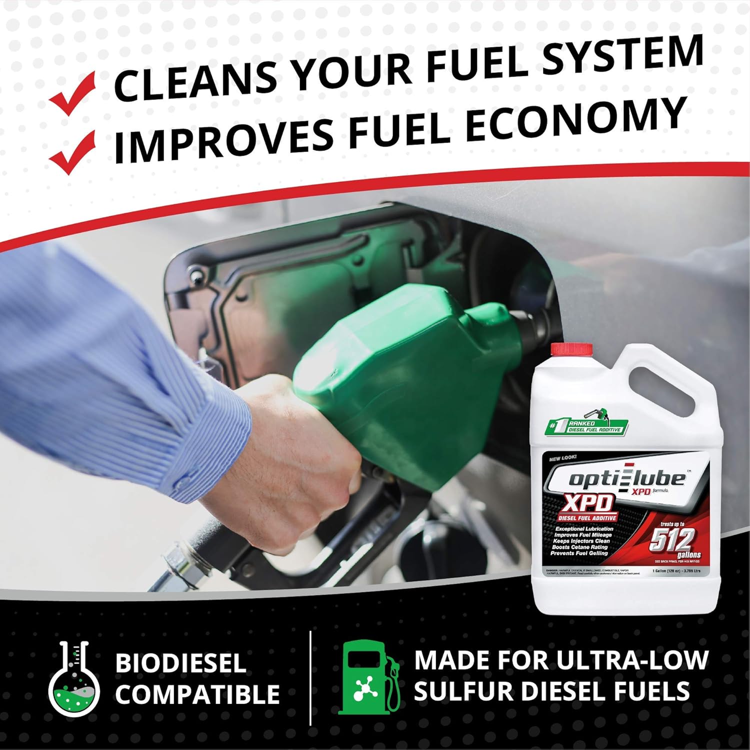 Opti-Lube XPD All Seasons Diesel Fuel Additive: Gallon (1 Gallon (Treats 512 Gallons)) : Automotive
