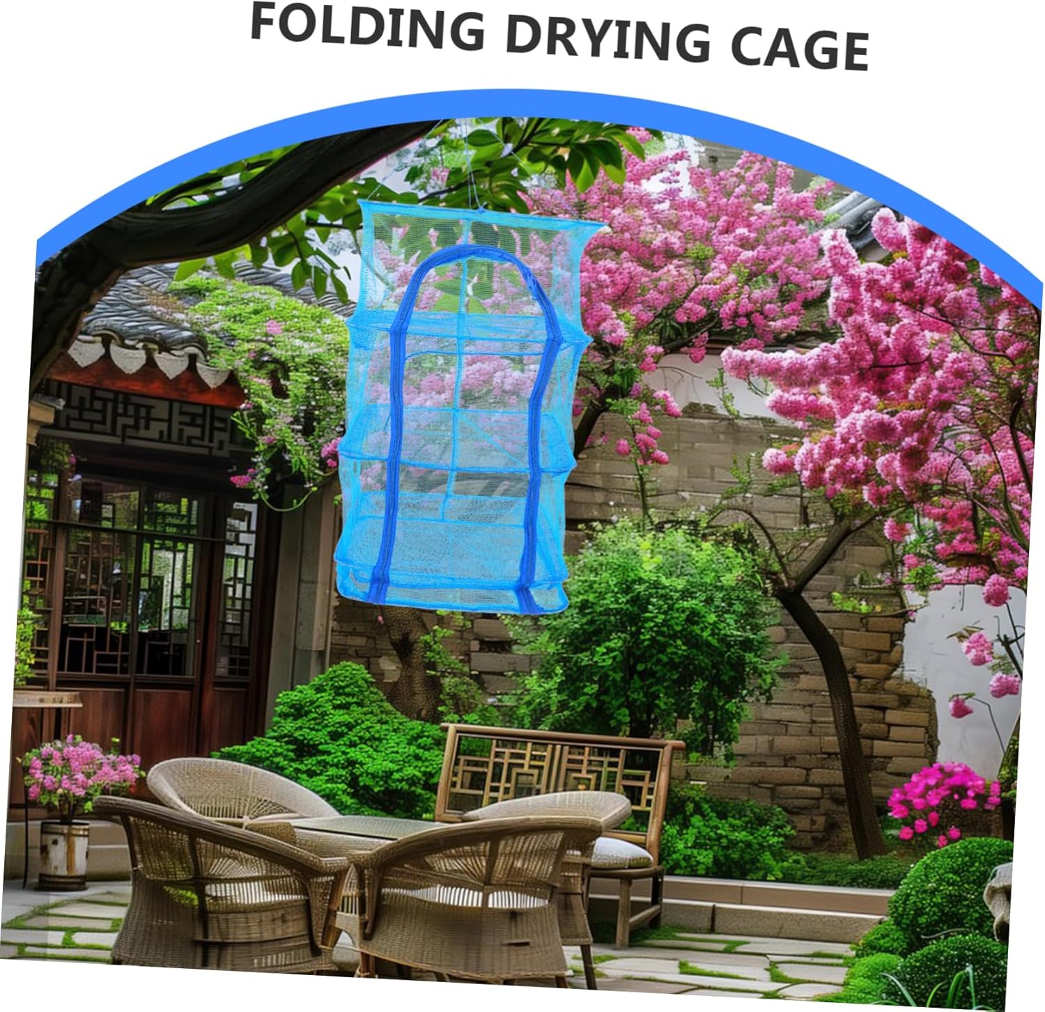 IMIKEYA 2pcs Foldable Drying Net with Sturdy Cross Frame Breathable Mesh Vegetable Dryer Rack for Indoor Outdoor Hanging Herbs Fruits Fish Quick Airflow Dustproof