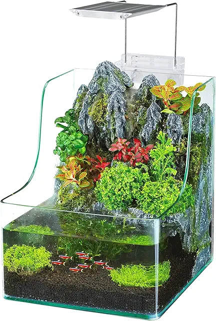 Penn-Plax AquaTerrium Hydroponic Terrarium Waterfall Kit - 1.85 Gallon