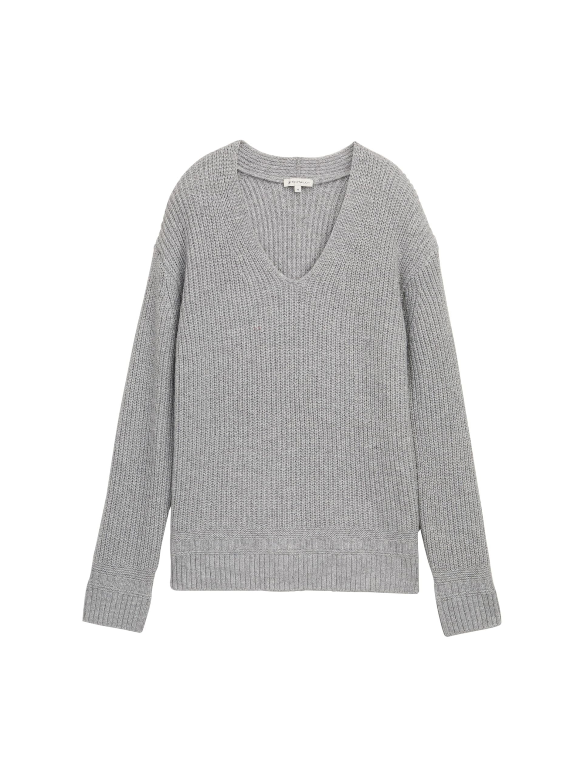 Tom Tailor Damen 1047674 RIPP Strickpullover mit V-Ausschnitt