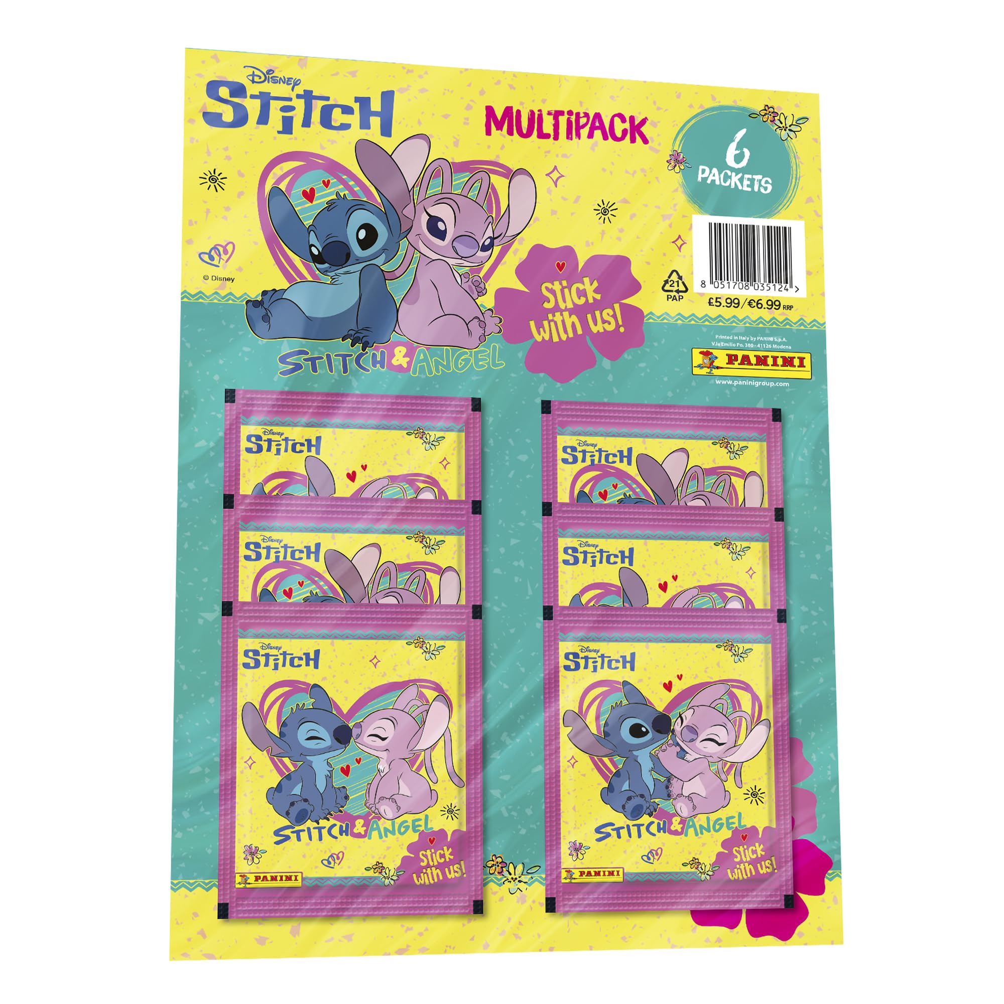 Stitch & Angel Stick with Us Sticker Collection - Multipack