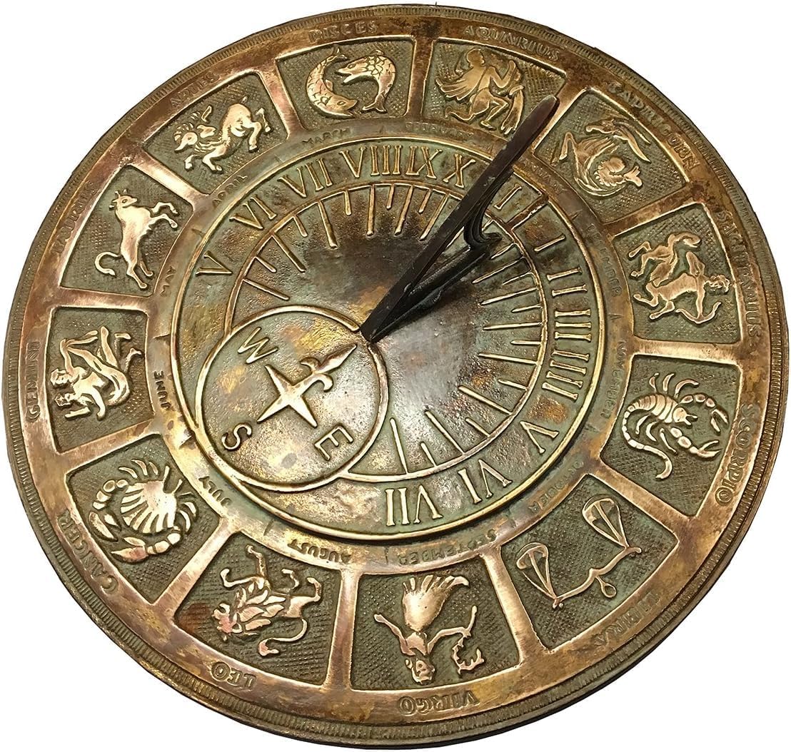 Solid Brass Zodiac Sundial – A Timeless for Him