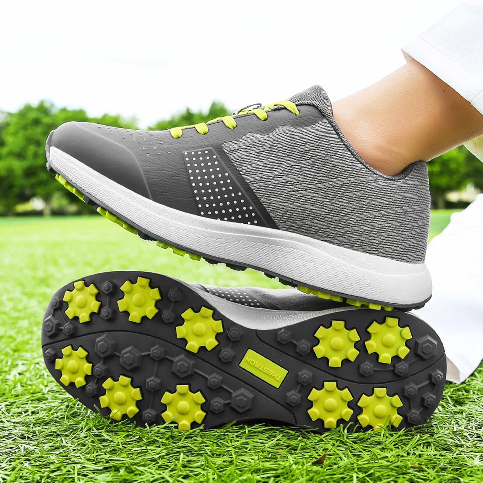 SDEQA Golfschuhe für Herren wasserdichte Professionelle Golfschuhe Turnschuhe atmungsaktive Für Den Outdoor- Und Indoor-Golf-Training