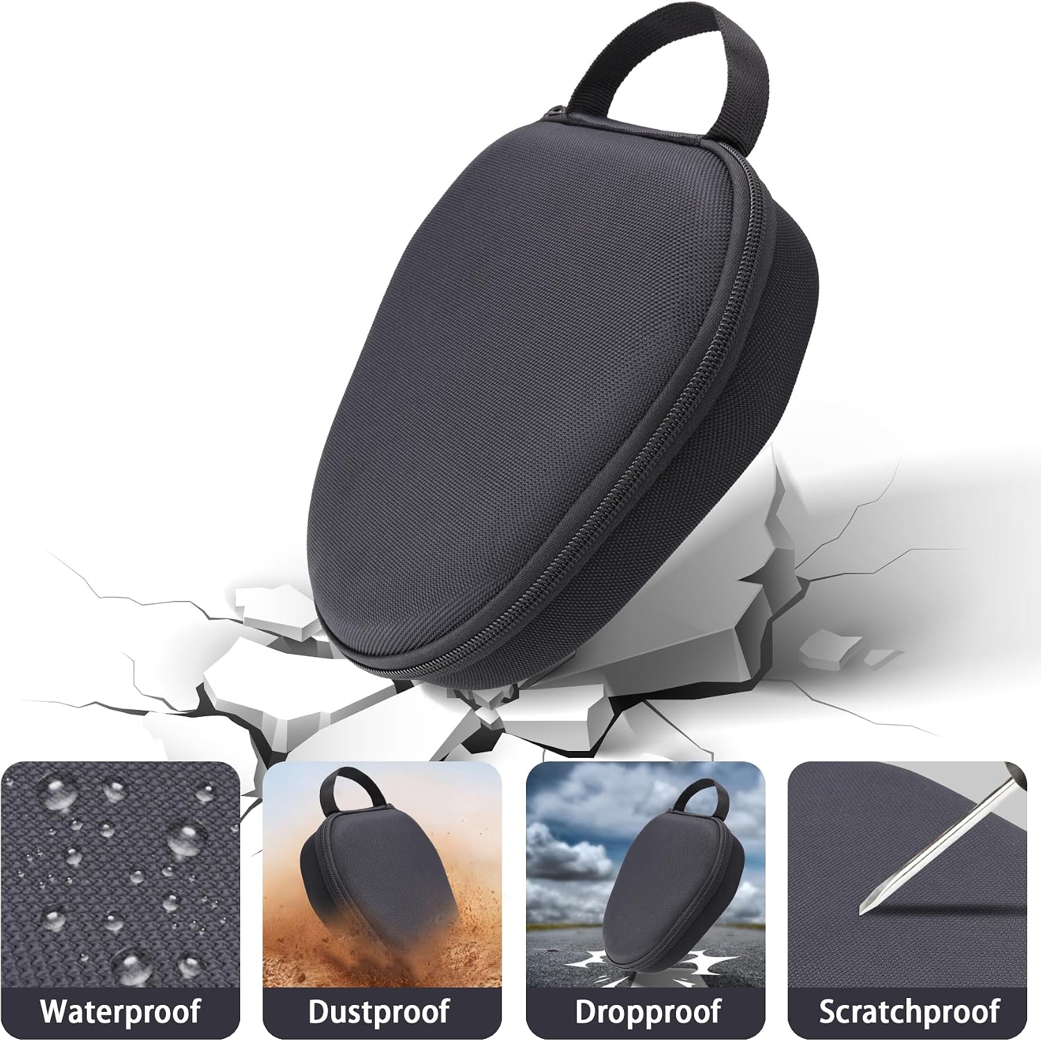 Hard Travel Case for Apple AirPods Max 2/AirPods Max Wireless Over-Ear Headphones(Black Case)