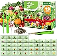 Fruivity 45 Vegetable Seeds Variety Pack - 17,000+ Non-GMO Heirloom Seeds for Indoor Outdoor Gardens, Tomatoes Cabbage Spinach & More