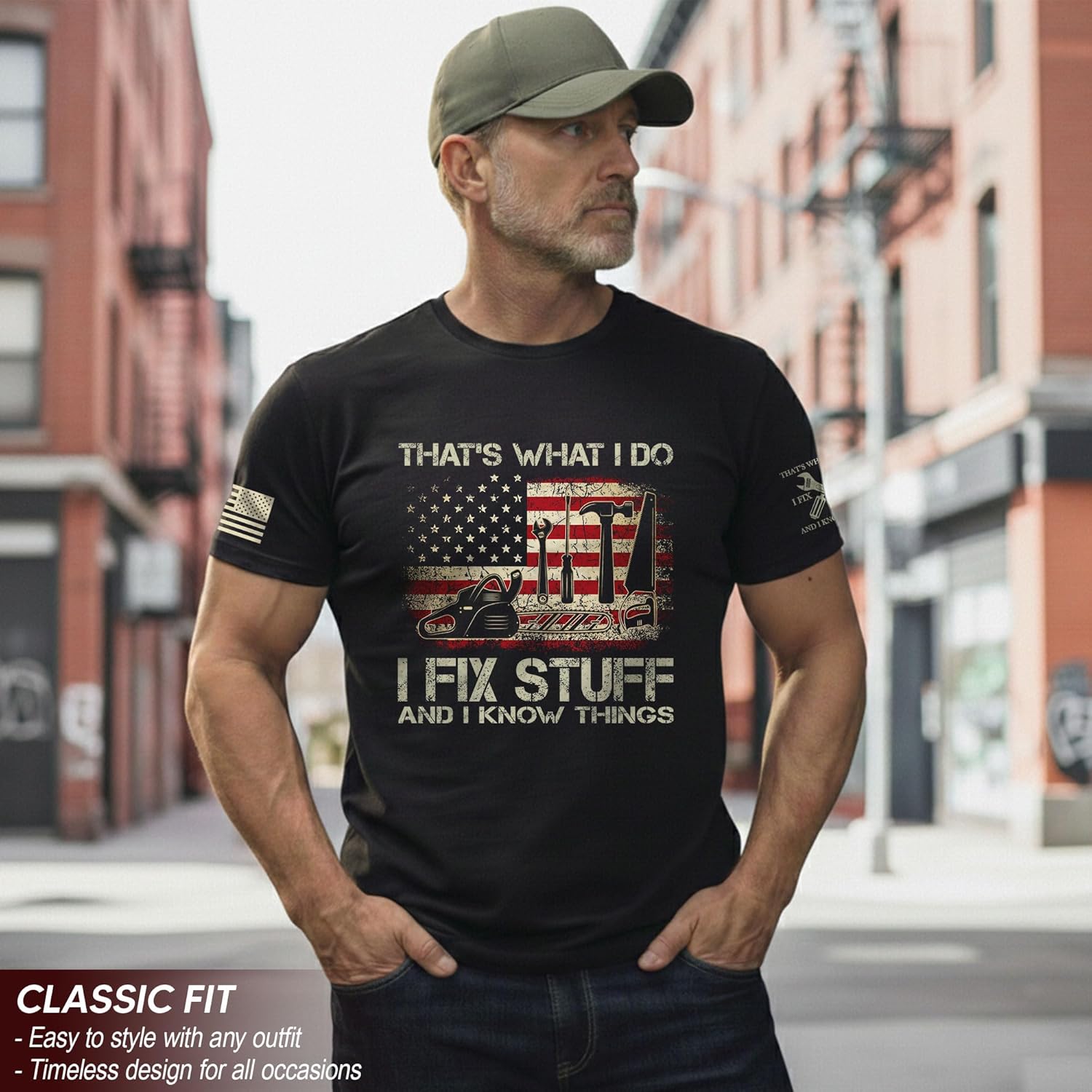 I Fix Stuff and Know Things Tshirt for Men, Men Stuff, That's What I Do I Fix Stuff and I Know Things 1