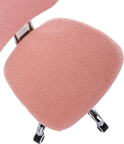 Miniatura 6 de Silla de oficina con patas cruzadas, rama de juegos, ergonómica, sin brazos, con ruedas de 360 para el hogar, oficina, maquillaje, espacio pequeño,