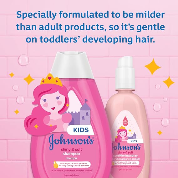 Johnson's Kids Shiny & Soft Hair Conditioning Spray, 10 fl oz