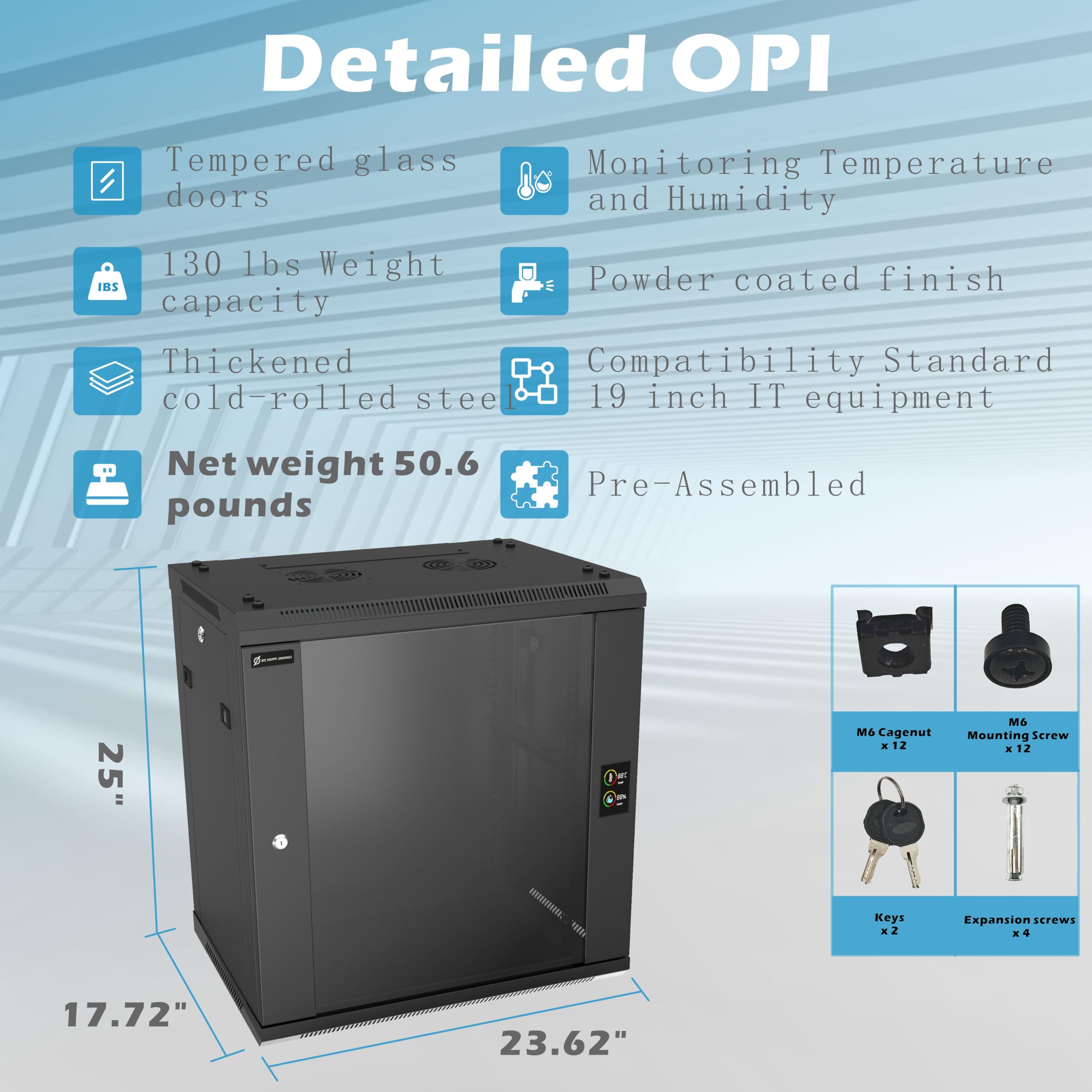 Amazon | ZC HAPPY ORANGES 12U ウォールマウントラック サーバー