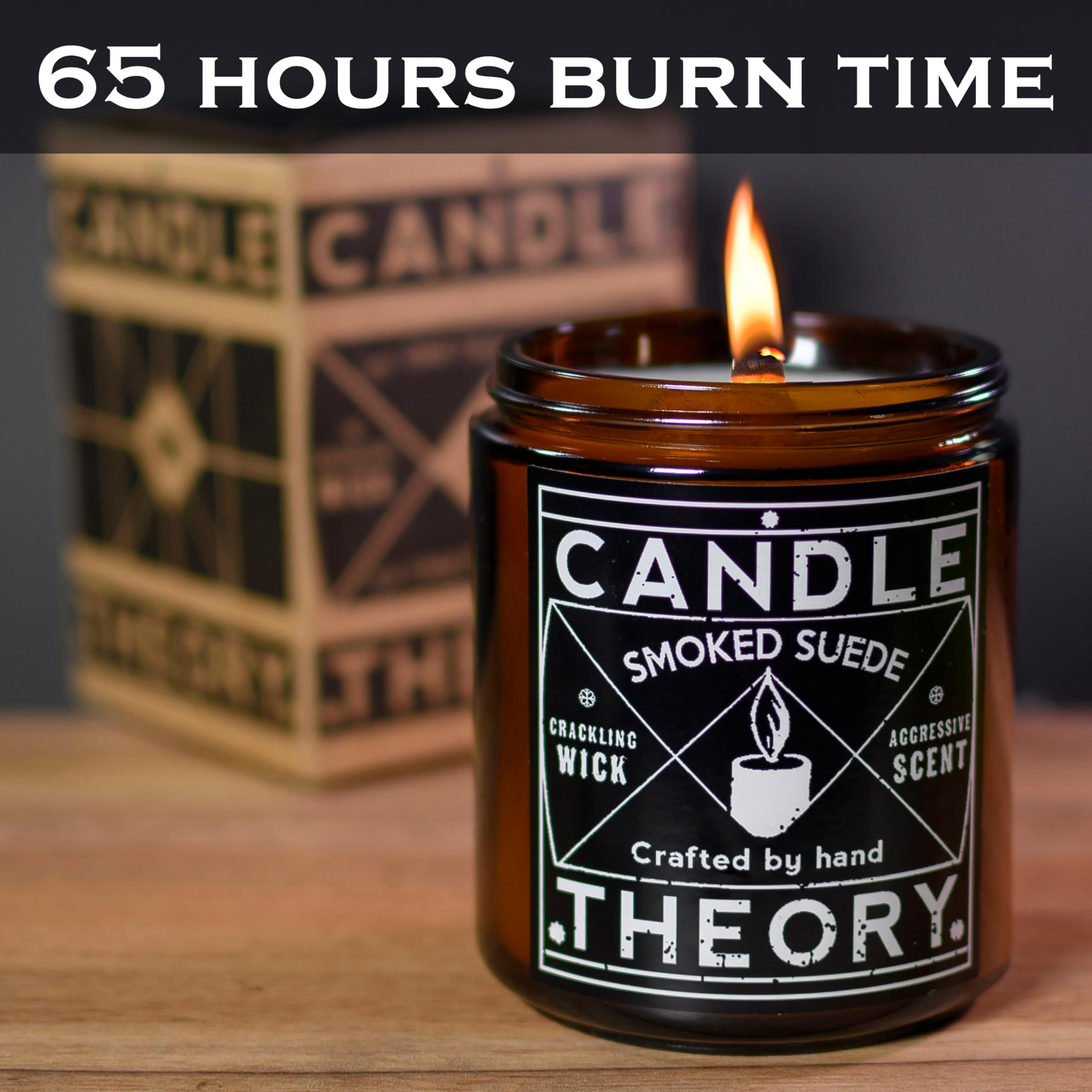 tobacco suede candle Makers of Wax Goods & Scented M Of W.G A bold and sophisticated fragrance tobacco suede candle Black Jar
