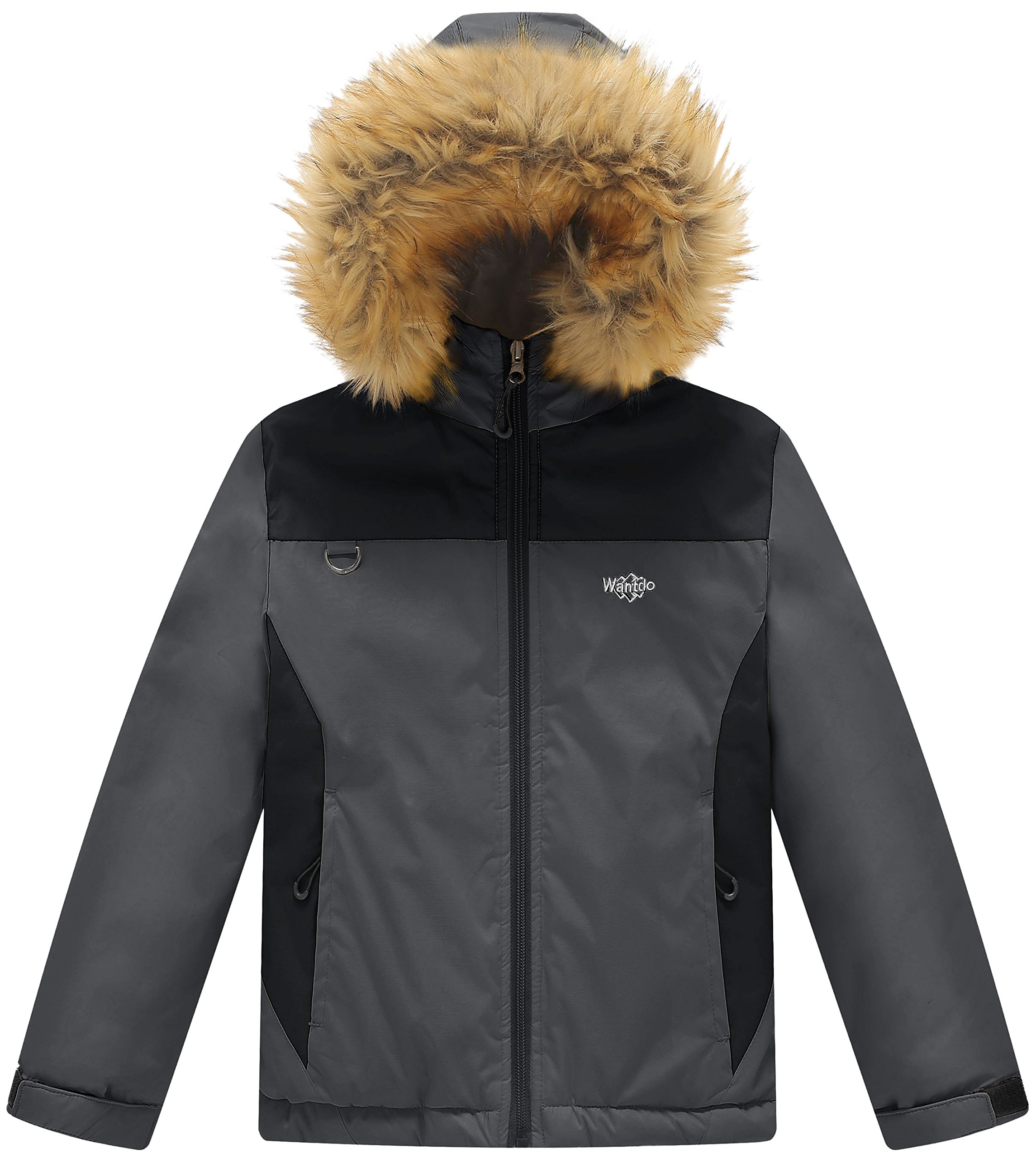 Wantdo Boy's Windbreaker Ski Jacket with Reflective Stripe