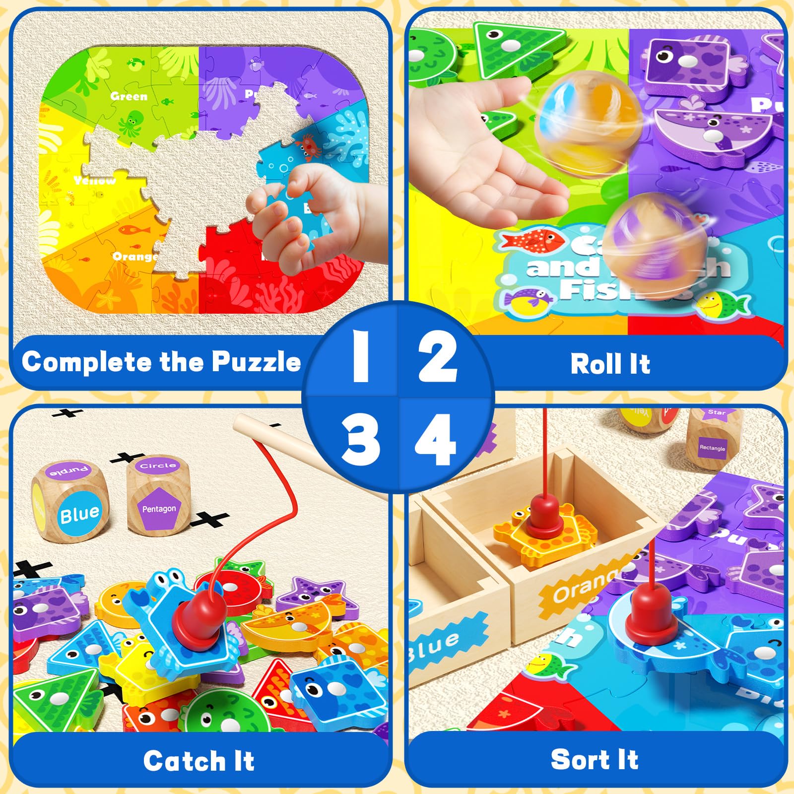 Amazon.com: edutree Montessori Toys for Toddlers 1-3, Magnetic