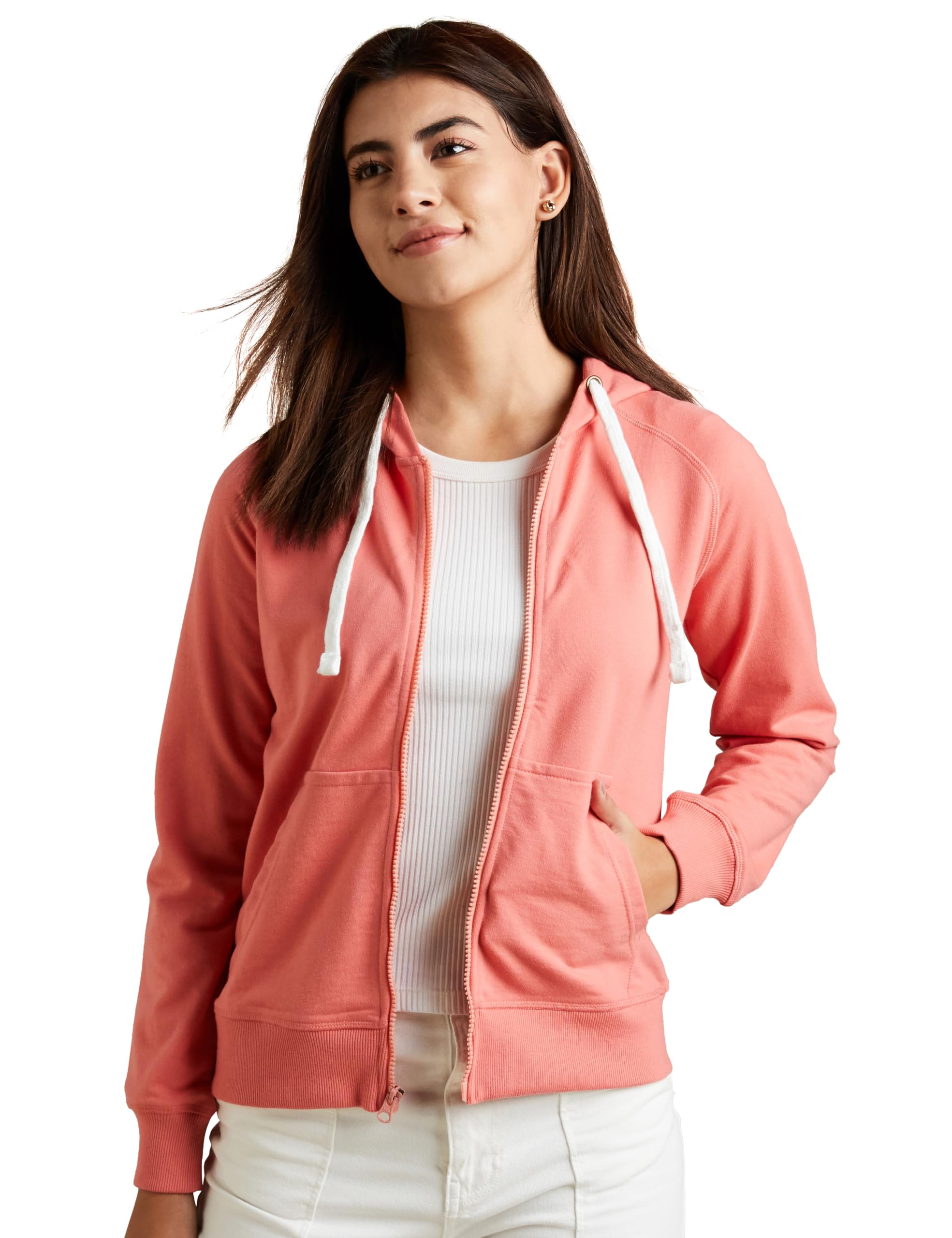 amazon brand - symbol Women's Cotton Blend Regular Fit Hooded Sweatshirt (With Front Pockets)-picture-16