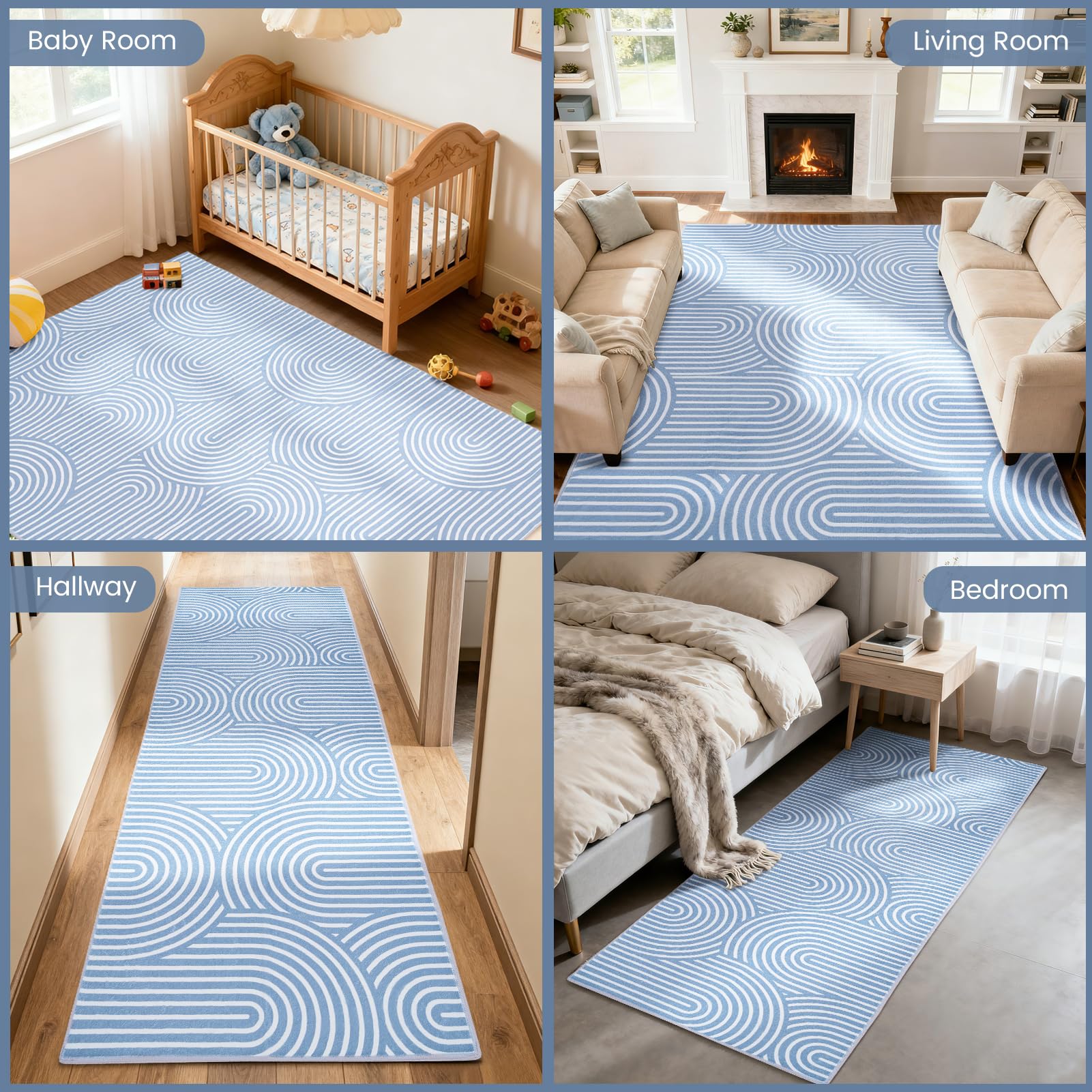 Puremy Tapis de salon, 160 x 220 cm, motif damier, lavable et antidérapant, impression plat, design ultra fin, convient pour chambre à coucher, chambre d'enfant, salon, salle de bain, marron