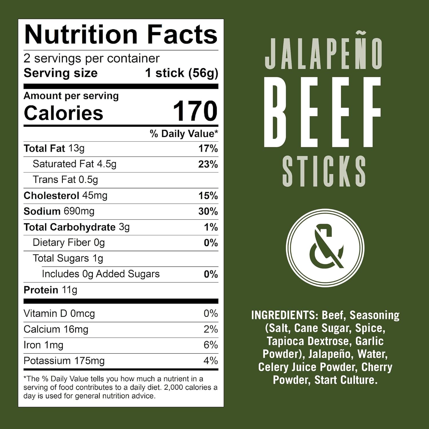 Bovine & Swine All-Natural Gourmet Craft Beef Snack Sticks | 10 Packs of 2 | Wyoming Jerky Sticks, High Protein, Individually Wrapped | Camping & Hiking Snacks | Clean Ingredients | Jalapeño Beef