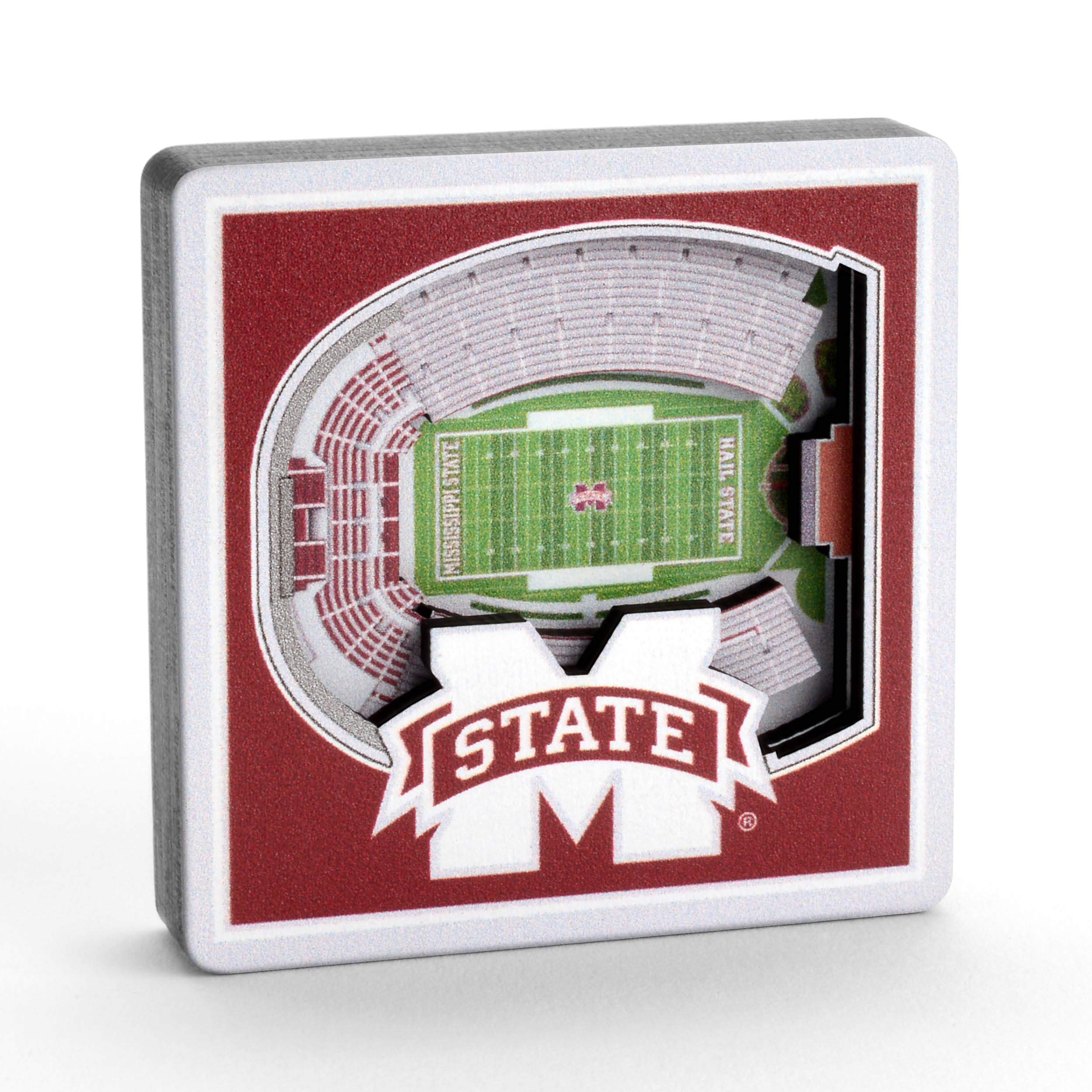 Aimant 3D Mississippi State Bulldogs YouTheFan de haute précision