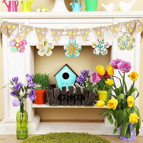 Miniatura 384 de Trébol de madera de gran tamaño de 7 pulgadas, adornos para el día de San Patricio para pintar, tréboles de madera en blanco en blanco, sin