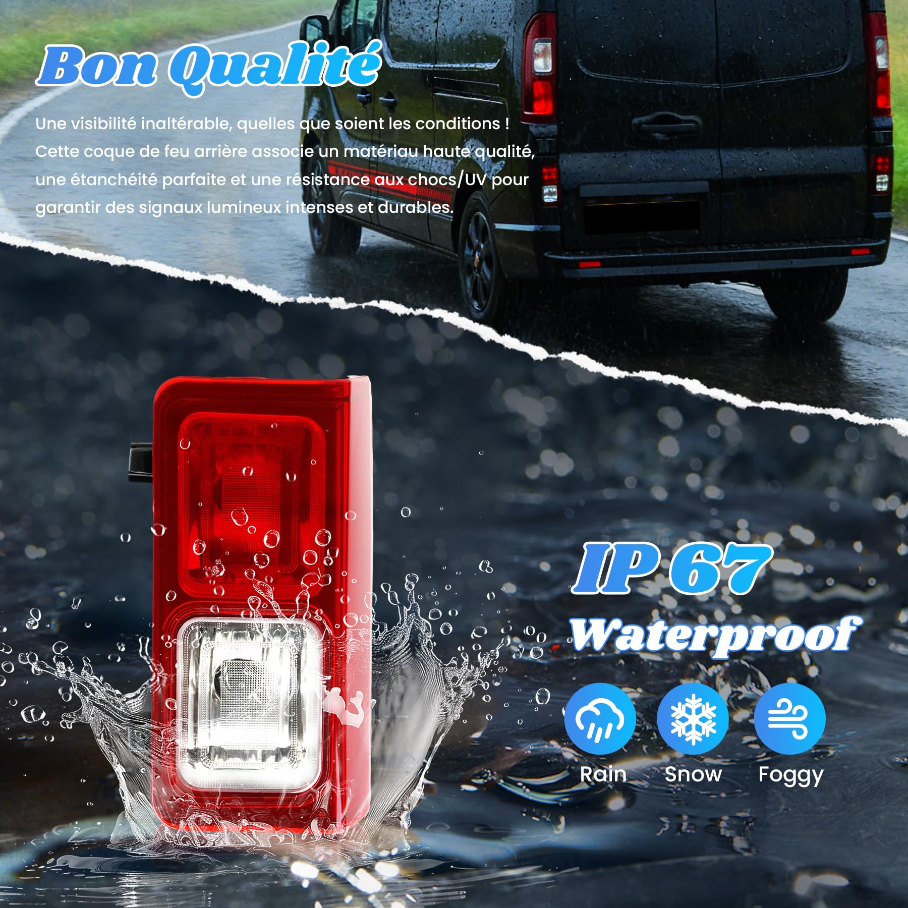 Fanale posteriore destro per TRAFIC 3 furgoni (FG_) Bus (JG_), TALENTO Bus/Kasten (296_), NV300 Kasten/Kombi (X82) dal 2016, fanale posteriore per VIVARO B Combi/Kasten (X82) dal 2014 al 2019