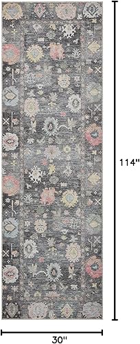 Vista 111 de Loloi II Elysium - Alfombra de pasillo color plata/multi de 2'-6" x 7'-6" Plateado y multicolor,Carbón / Multi,Mezclilla/Multi,Grafito/Multi,Multi