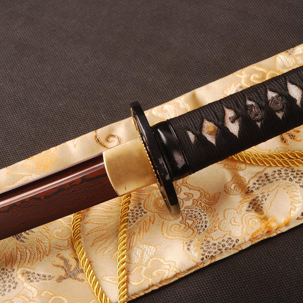 Colored Sharp Blade Japanese Samurai Katana Sword Folded Red Blade