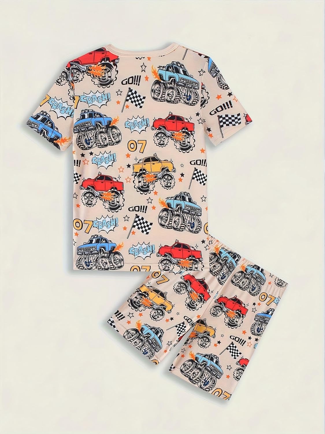 Toddler Kids Soft Bamboo Viscose Short Sleeve Top and Pants Cloth Set–2-Piece 2-8Y Boys Girls Outfit