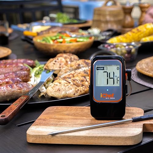 Miniatura 4 de MAVERICK BT-600 iChef Bluetooth Digital Lectura Instantánea Cocina Cocina Asado Ahumador Barbacoa Sonda inalámbrica Termómetro Carne, Negro