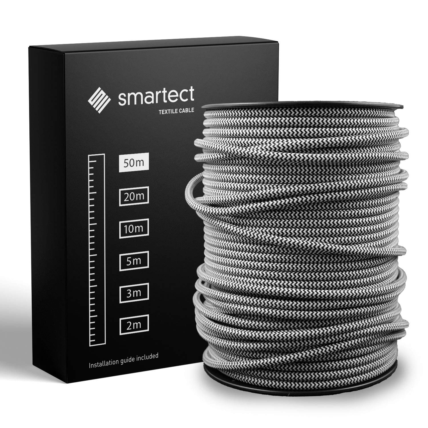 smartect Braided Cable, Black White
