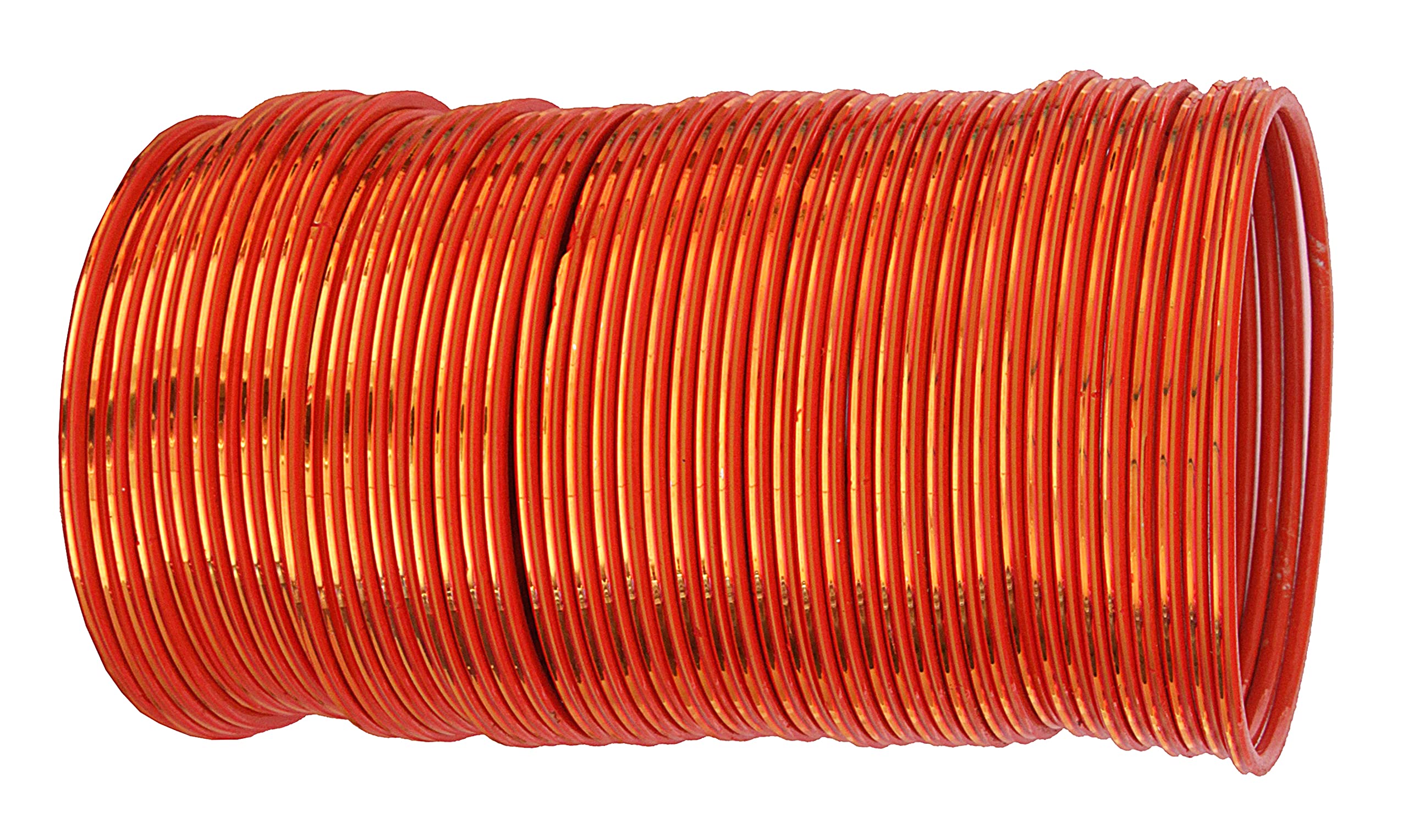 ZULKA Sleek and Traditional Metal Bangles Set For Women & Girls, (Orange_2.8 Inch) Pack Of 48 Bangles (B094CCQ8NC) Amazon Price History, Amazon Price Tracker